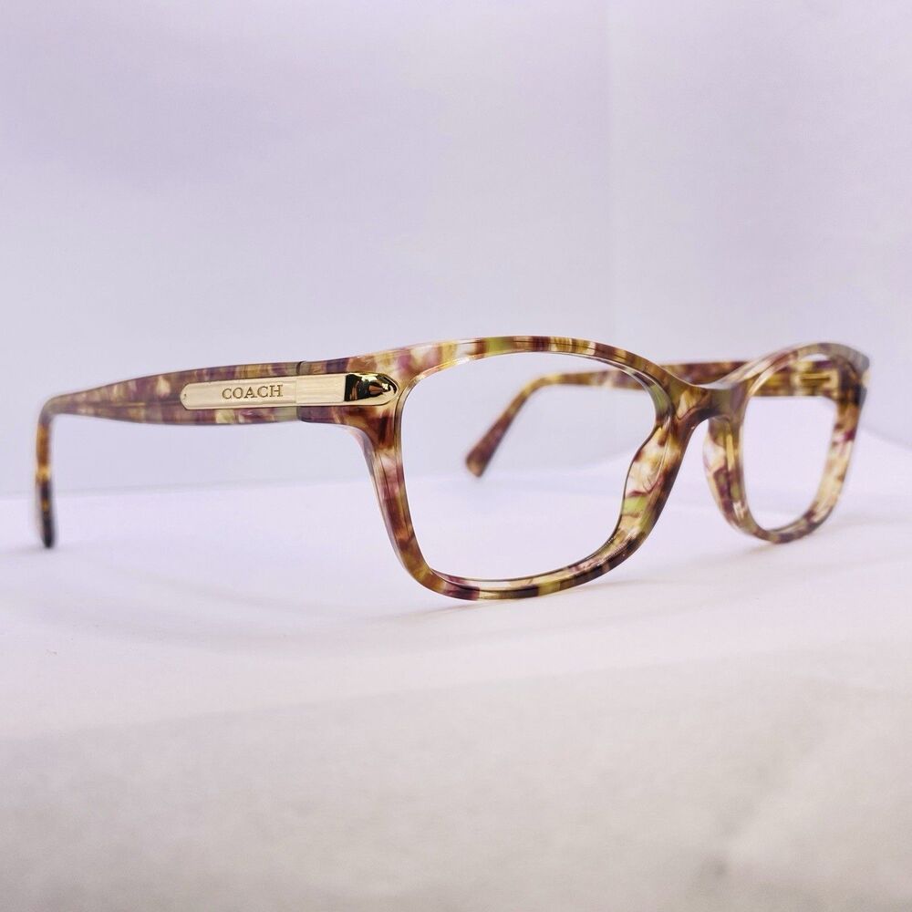 Coach Eyeglasses Frames Authentic HC 6065 5287 Confetti Light Brown 49 [] 17 135
